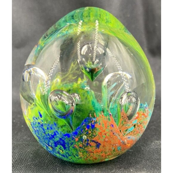 Paperweight Controlled Bullicante Bubbles Fireworks Hand Blown 3" Tall - Picture 2 of 6